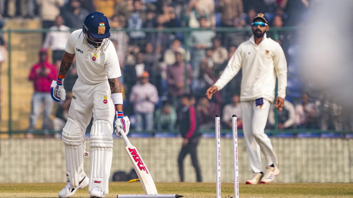 In his Ranji outing, Kohli gets removed by Himanshu Sangwan after scoring 15